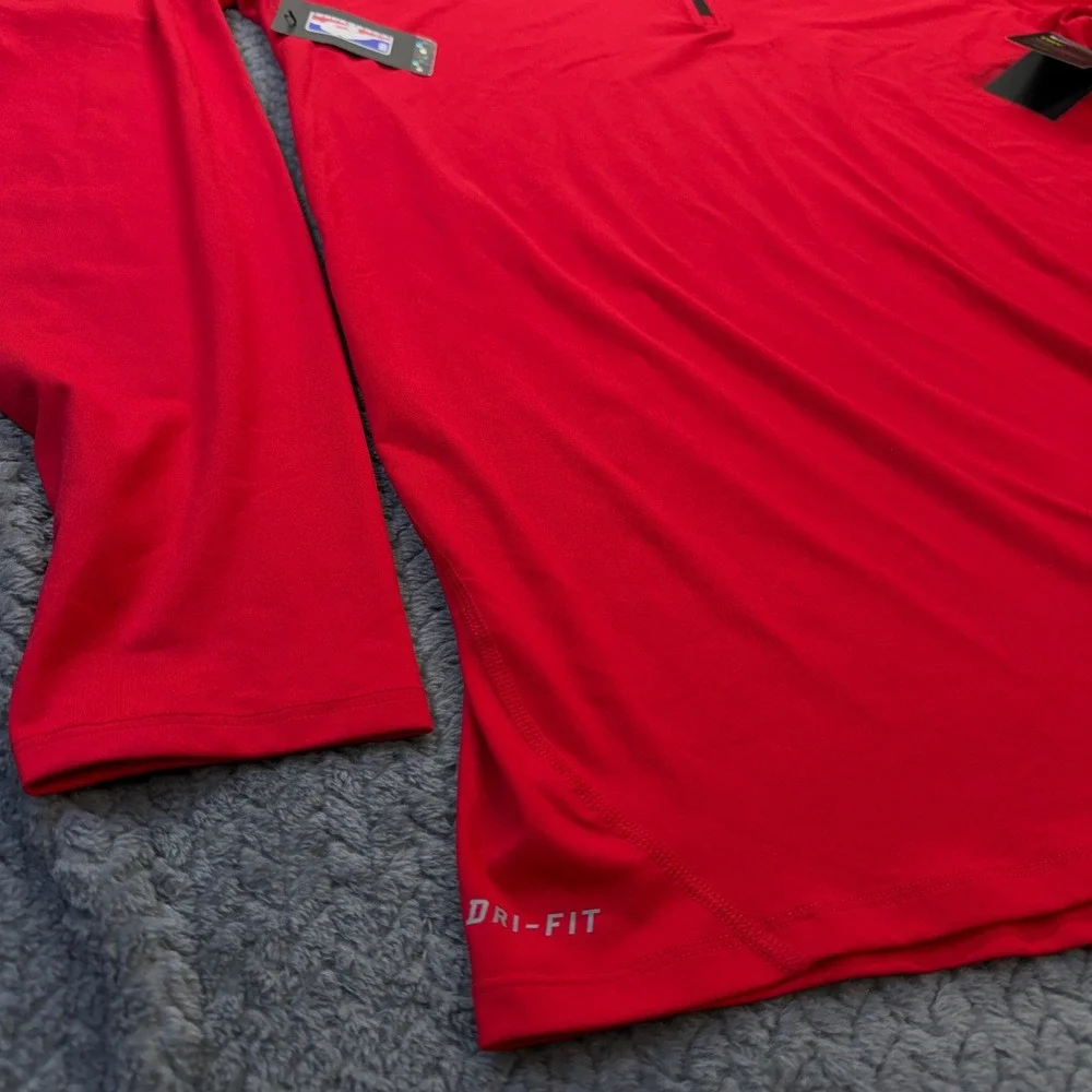 NWT Nike NBA Atlanta Hawks Quarter Zip Men XXLT Red Dri-FIT Performance Pullover